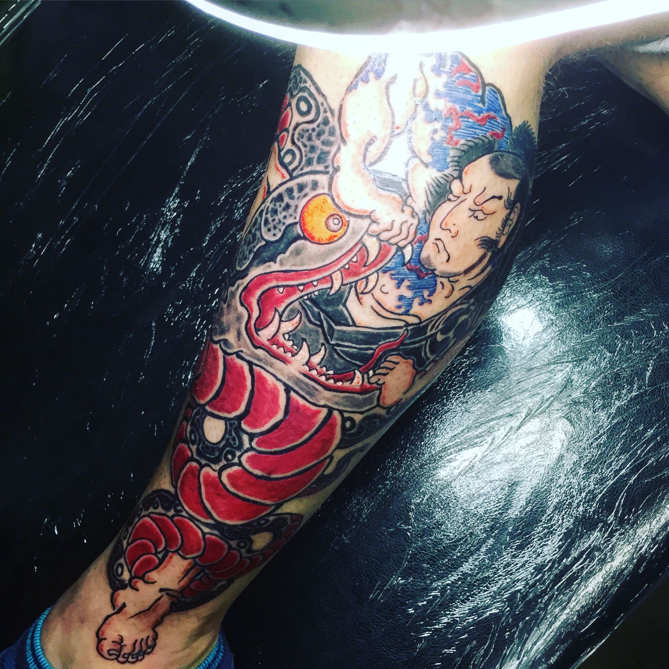 鷺池 平九郎の大蛇退治の刺青irezumi 千葉幕張タトゥーtattoo 千葉彫師 千葉タトゥーは千葉市花見川区幕張本郷のfree Z Tattoo フリーズタトゥー