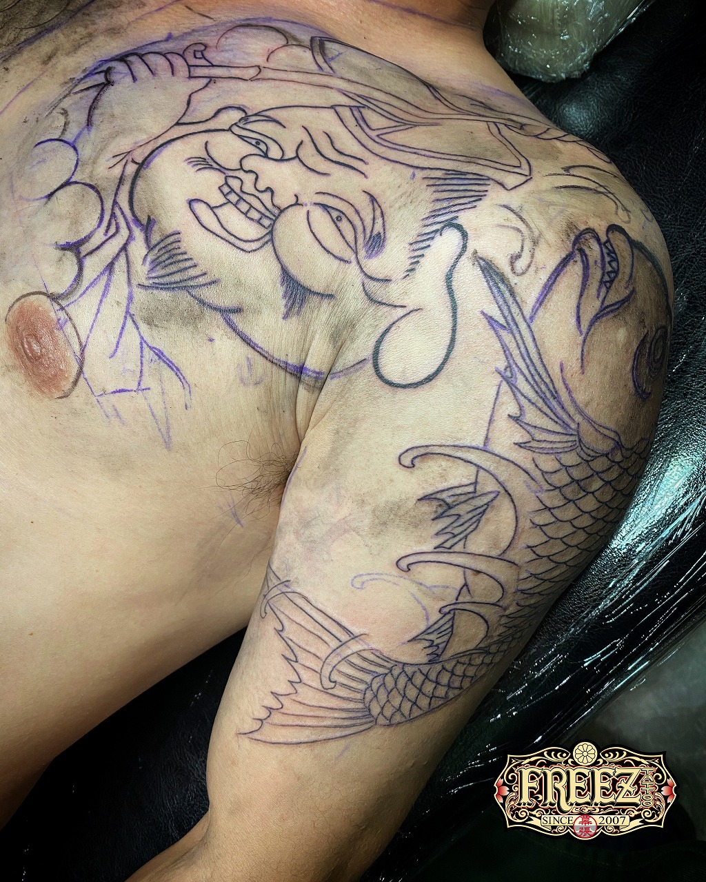 恵比寿様の刺青irezumi 千葉幕張タトゥーtattoo 千葉彫亜星 千葉タトゥーは千葉市花見川区幕張本郷のfree Z Tattoo フリーズタトゥー 恵比寿様の刺青irezumi 千葉幕張タトゥーtattoo 千葉彫亜星 千葉タトゥーは千葉市花見川区幕張本郷のfree Z Tattoo フリーズタトゥー