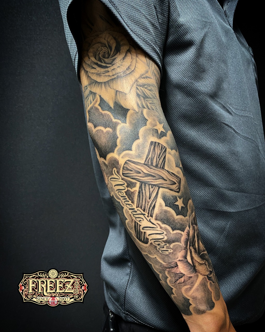 腕九分の洋彫りタトゥーtattoo【千葉幕張刺青irezumi】 | 千葉タトゥー