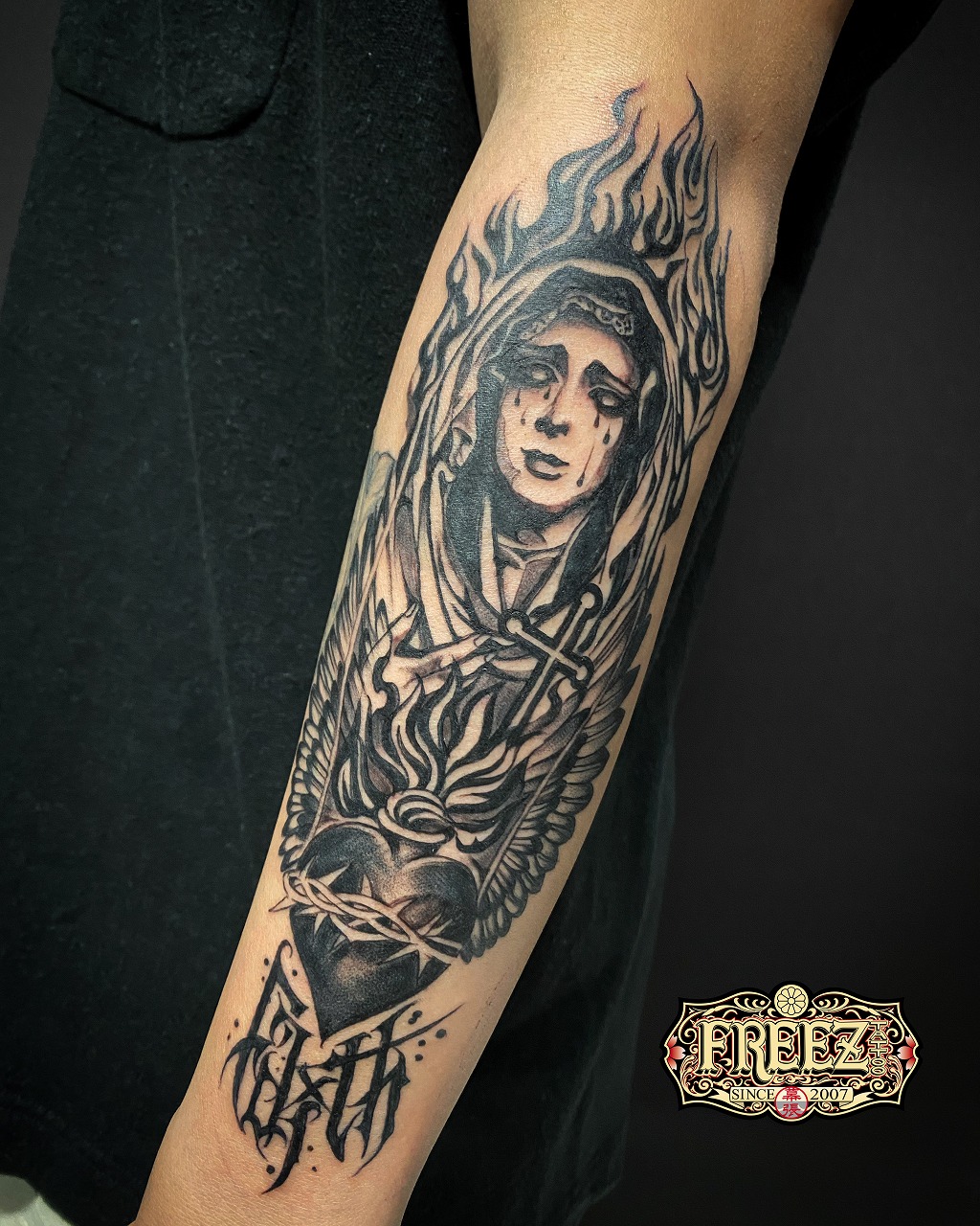 AES様、専用たです。マリア、タトゥー マリアのタトゥーtattoo【千葉幕張刺青irezumi】千葉女性彫師SAO